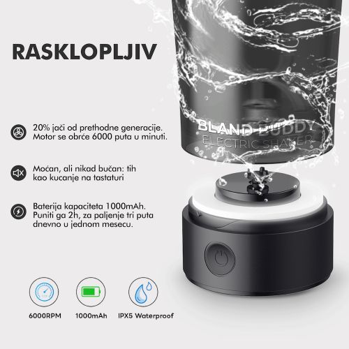 Električni šejker za proteine-AL BLANDBUDDY1-WHITE