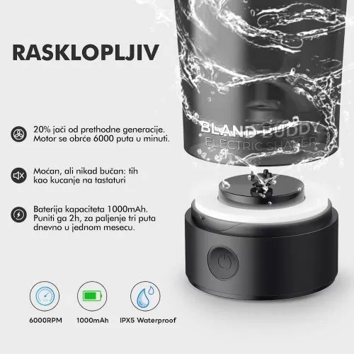 Električni šejker za proteine-AL BLANDBUDDY1-WHITE