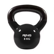 RING Kettlebell metal+vinyl 8kg crni RX DB2174-8 black