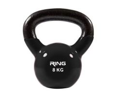 RING Kettlebell metal+vinyl 8kg crni RX DB2174-8 black