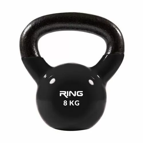 RING Kettlebell metal+vinyl 8kg crni RX DB2174-8 black