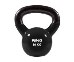 RING Kettlebell 16kg metal+vinyl RX DB2174-16 black