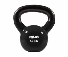RING Kettlebell 16kg metal+vinyl RX DB2174-16 black