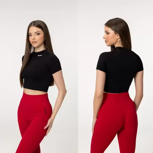 RING Active Crop Top Jet Black