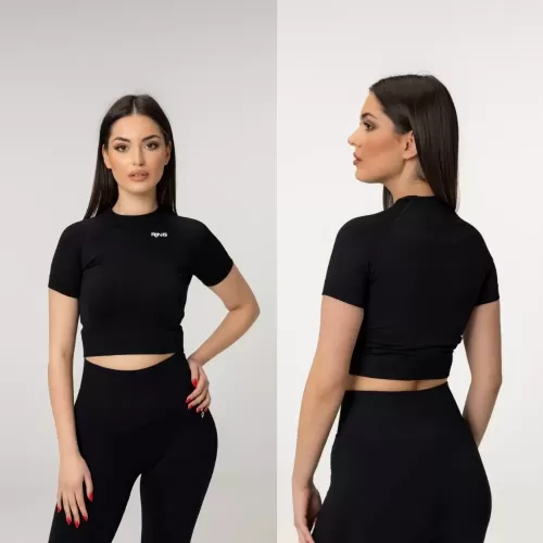 RING Active Crop Top Jet Black
