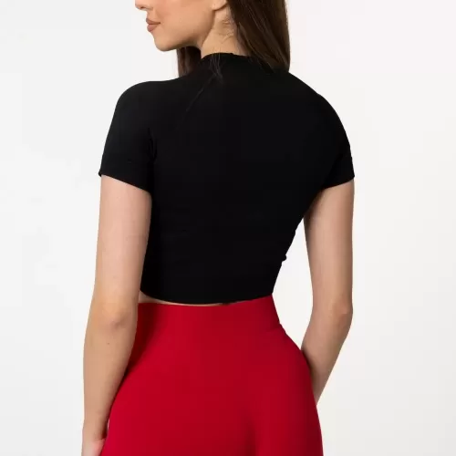 RING Active Crop Top Jet Black